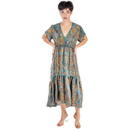 Oblačila Ženske Dolge obleke Isla Bonita By Sigris Dolga Midi Obleka Zelena
