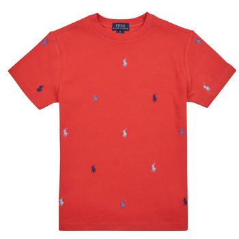 Oblačila Otroci Majice s kratkimi rokavi Polo Ralph Lauren SS CN-KNIT SHIRTS-T-SHIRT Rdeča