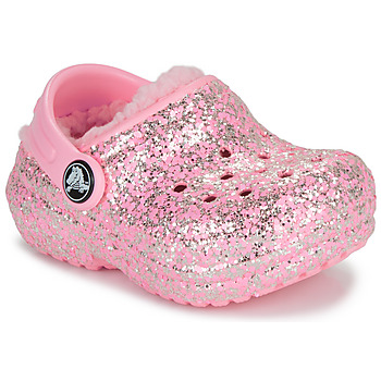 Čevlji  Deklice Cokli Crocs Classic Lined Glitter Clog T Rožnata