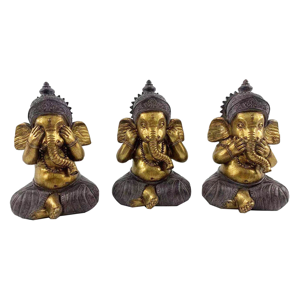Dom Kipci in figurice Signes Grimalt Slika Ganesha 3 Enote Pozlačena