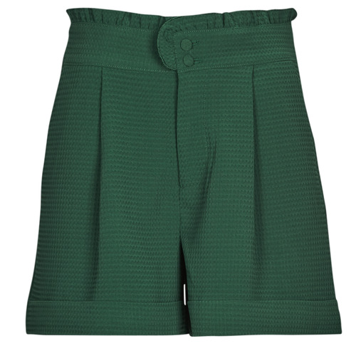 Oblačila Ženske Kratke hlače & Bermuda Only ONLROSEMARY HW FRILL WAFFLE SHORTS PNT Zelena