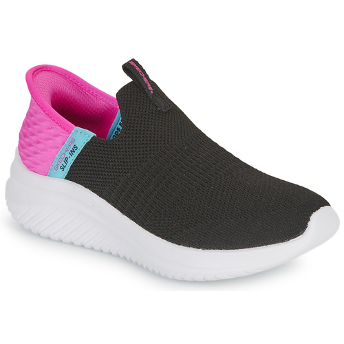 Čevlji  Deklice Slips on Skechers ULTRA FLEX 3.0 Črna / Rožnata