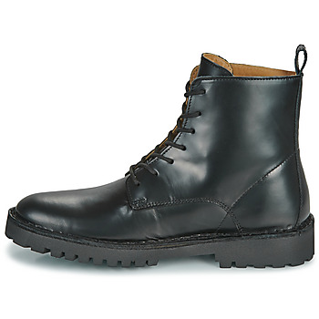 Selected SLHRICKY LEATHER LACE-UP BOOT Črna