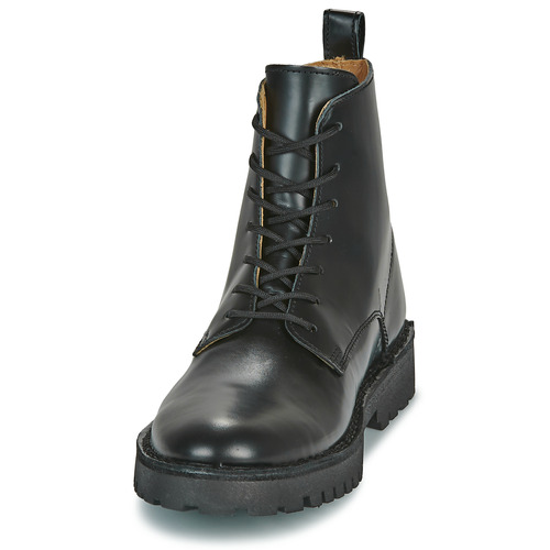Selected SLHRICKY LEATHER LACE-UP BOOT Črna