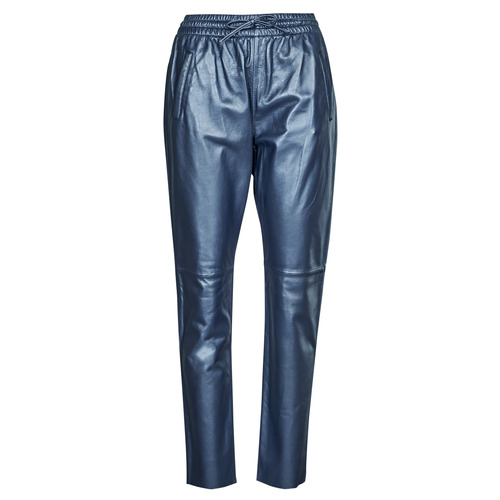 Oblačila Ženske Lahkotne hlače & Harem hlače Oakwood GIFT METAL Modra / Metalíza