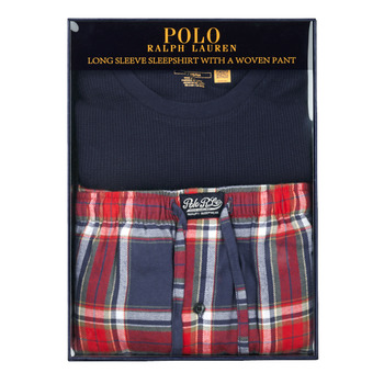 Polo Ralph Lauren L/S PJ SLEEP SET Modra / Rdeča