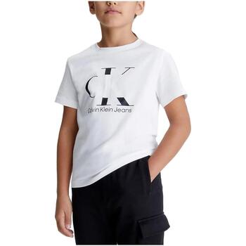 Oblačila Dečki Majice s kratkimi rokavi Calvin Klein Jeans  Bela