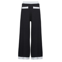 Oblačila Ženske Lahkotne hlače & Harem hlače Karl Lagerfeld CLASSIC KNIT PANTS Črna / Bela