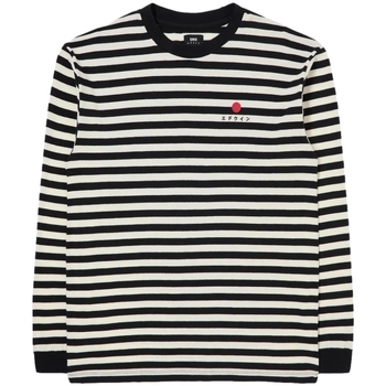 Oblačila Moški Majice & Polo majice Edwin Basic Stripe T-Shirt LS - Black/White Večbarvna