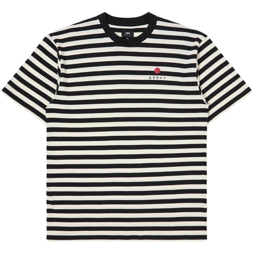Oblačila Moški Majice & Polo majice Edwin Basic Stripe T-Shirt - Black/White Večbarvna