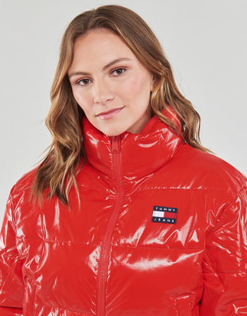 Tommy Jeans TJW BADGE GLOSSY PUFFER Rdeča
