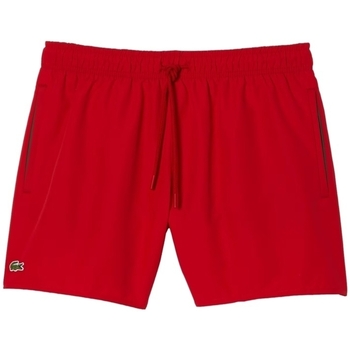Lacoste Quick Dry Swim Shorts - Rouge Vert Rdeča