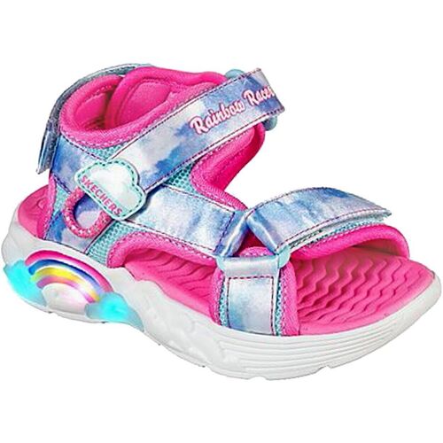 Čevlji  Deklice Sandali & Odprti čevlji Skechers Rainbow racer sumer sky Modra