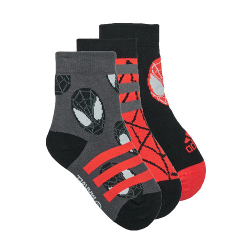 Dodatki  Dečki Športne nogavice Adidas Sportswear SPIDER-MAN 3PP Črna / Siva / Siva
