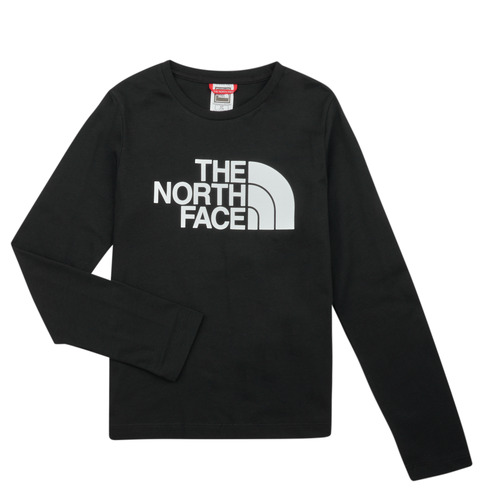 Oblačila Otroci Majice z dolgimi rokavi The North Face Teen L/S Easy Tee Črna