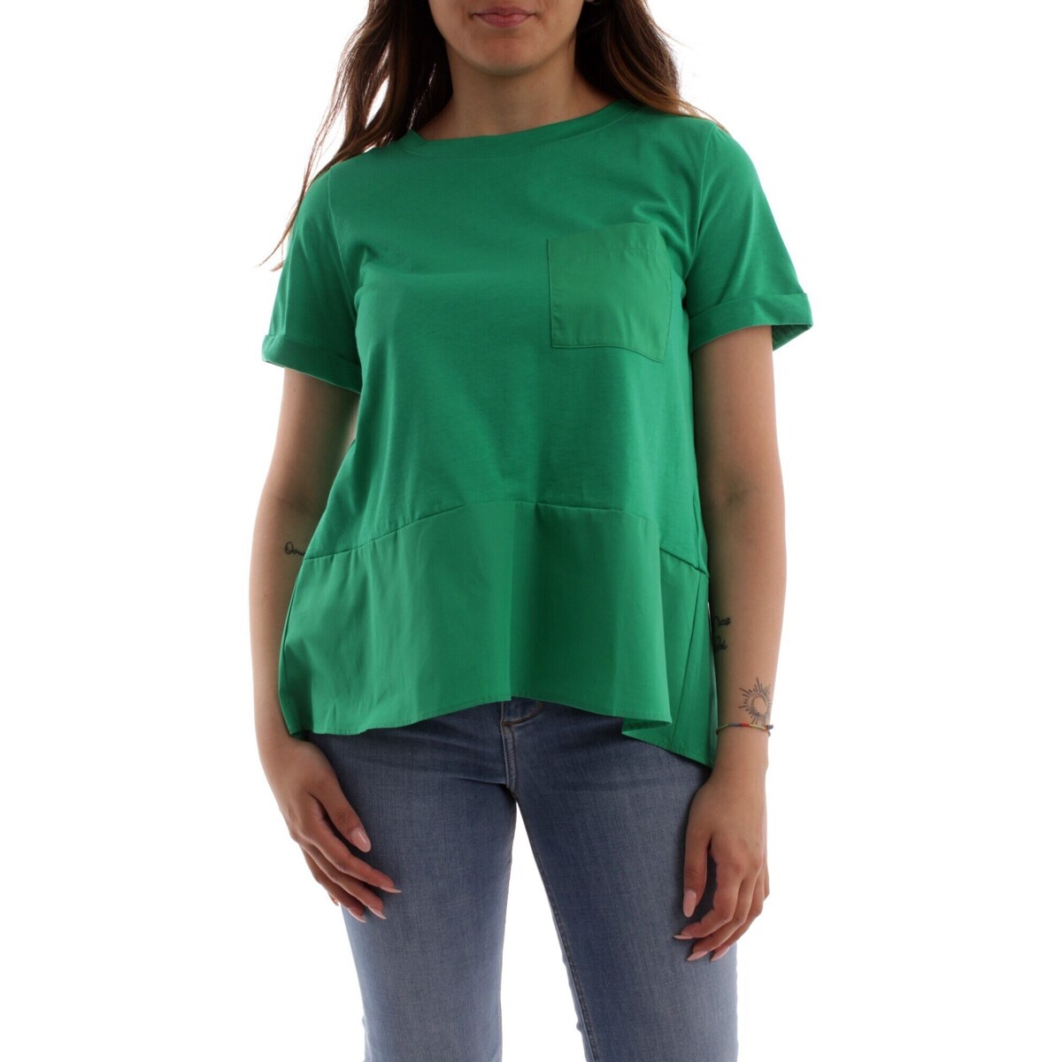 Oblačila Ženske Majice s kratkimi rokavi Emme Marella PECE Zelena