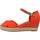 Čevlji  Ženske Sandali & Odprti čevlji Tommy Hilfiger BASIC OPEN TOE MID WEDGE Rdeča
