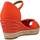 Čevlji  Ženske Sandali & Odprti čevlji Tommy Hilfiger BASIC OPEN TOE MID WEDGE Rdeča