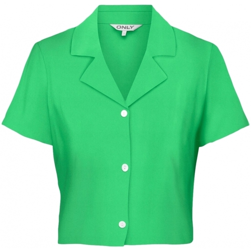Oblačila Ženske Topi & Bluze Only Shirt Caro Linen - Summer Green Zelena