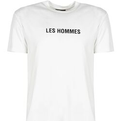 Oblačila Moški Majice s kratkimi rokavi Les Hommes LF224302-0700-1009 | Grafic Print Bela