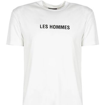 Oblačila Moški Majice s kratkimi rokavi Les Hommes LF224302-0700-1009 | Grafic Print Bela