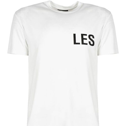 Oblačila Moški Majice s kratkimi rokavi Les Hommes LF224300-0700-1009 | Grafic Print Bela