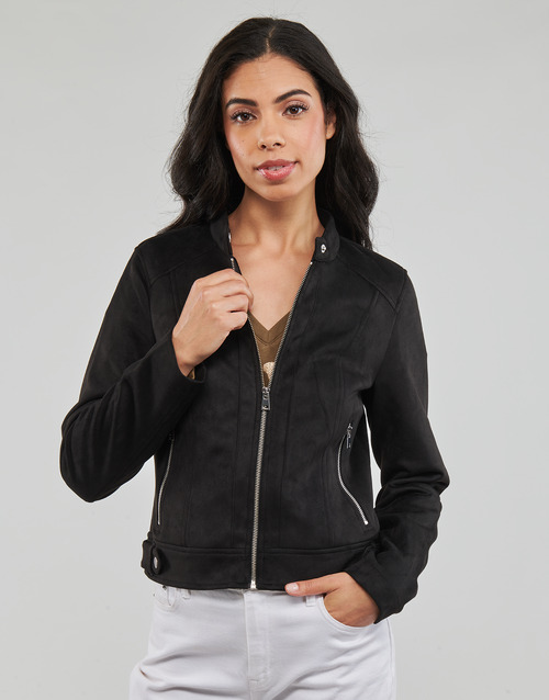 Vero Moda VMJOSE MARI SHORT FAUX SUEDE JACKET BOOS Črna