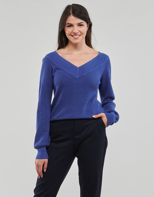 Vero Moda VMNEWLEXSUN LS DOUBLE V-NCK Modra