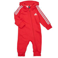 Oblačila Otroci Kombinezoni Adidas Sportswear 3S FT ONESIE Rdeča / Bela