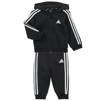 Oblačila Otroci Otroški kompleti Adidas Sportswear 3S FZ FL JOG Črna / Bela