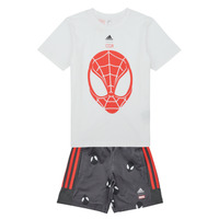 Oblačila Dečki Otroški kompleti Adidas Sportswear LB DY SM T SET Bela / Rdeča