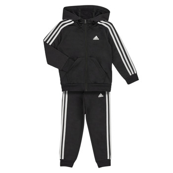 Oblačila Dečki Trenirka komplet Adidas Sportswear LK 3S SHINY TS Črna / Bela