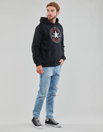 Converse GO-TO ALL STAR PATCH FLEECE PULLOVER HOODIE Črna