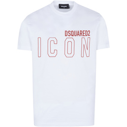 Oblačila Moški Majice s kratkimi rokavi Dsquared  Bela