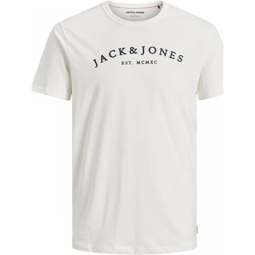Oblačila Dečki Majice s kratkimi rokavi Jack & Jones CAMISETA BLANCA NIO JACK&JONES 12195902 Bela
