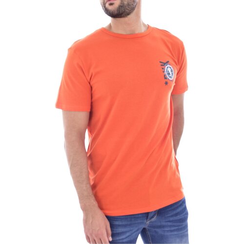 Oblačila Moški Majice s kratkimi rokavi Bikkembergs BKK2MTS02 Oranžna