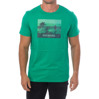Oblačila Moški Majice s kratkimi rokavi Bikkembergs BKK2MTS06-GREEN Zelena