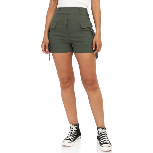 Oblačila Ženske Kratke hlače & Bermuda La Modeuse 67072_P155972 Zelena