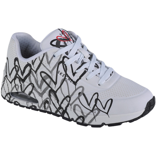 Čevlji  Ženske Nizke superge Skechers Uno-Spread The Love Bela