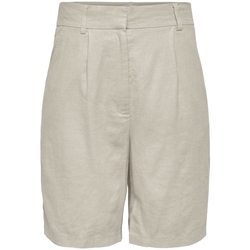Oblačila Ženske Kratke hlače & Bermuda Only Caro HW Long Shorts - Silver Lining Bež
