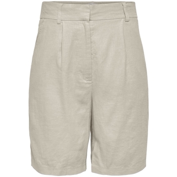 Oblačila Ženske Kratke hlače & Bermuda Only Caro HW Long Shorts - Silver Lining Bež