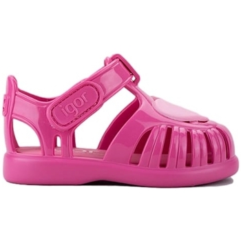 Čevlji  Otroci Sandali & Odprti čevlji IGOR Baby Tobby Gloss Love - Fuchsia Rožnata