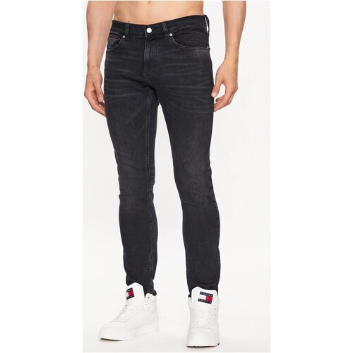 Oblačila Moški Jeans skinny Tommy Jeans DM0DM16641 Črna