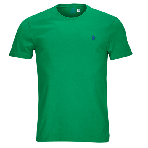 Oblačila Moški Majice s kratkimi rokavi Polo Ralph Lauren T-SHIRT AJUSTE EN COTON Zelena