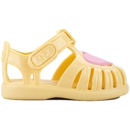 Čevlji  Otroci Sandali & Odprti čevlji IGOR Baby Sandals Tobby Gloss Love - Vanilla Rumena