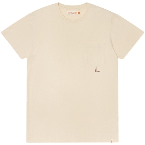Oblačila Moški Majice & Polo majice Revolution Regular T-Shirt 1330 SWI - Off White Bela