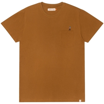Oblačila Moški Majice & Polo majice Revolution Regular T-Shirt 1330 HIK - Light Brown Kostanjeva