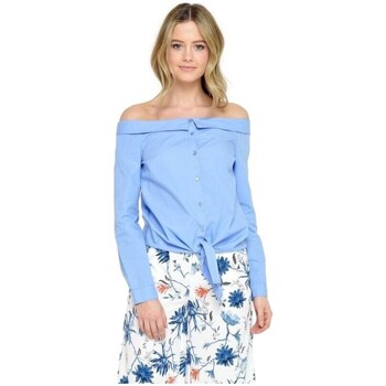Oblačila Ženske Topi & Bluze Only Julia Off Shoulder Shirt - Cashmere Blue Modra