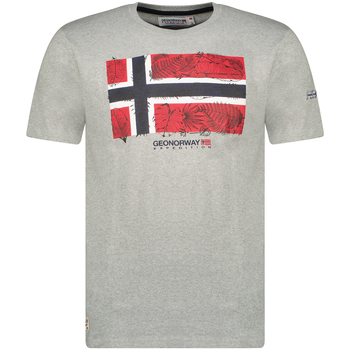 Oblačila Moški Majice s kratkimi rokavi Geographical Norway SW1239HGNO-BLENDED GREY Siva
