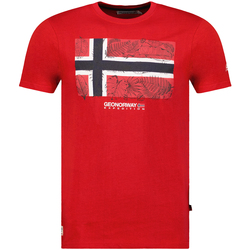 Oblačila Moški Majice s kratkimi rokavi Geo Norway SW1239HGNO-RED Rdeča